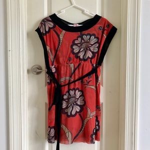 Sweet Pea by Stacy Frati Orange Floral Tunic